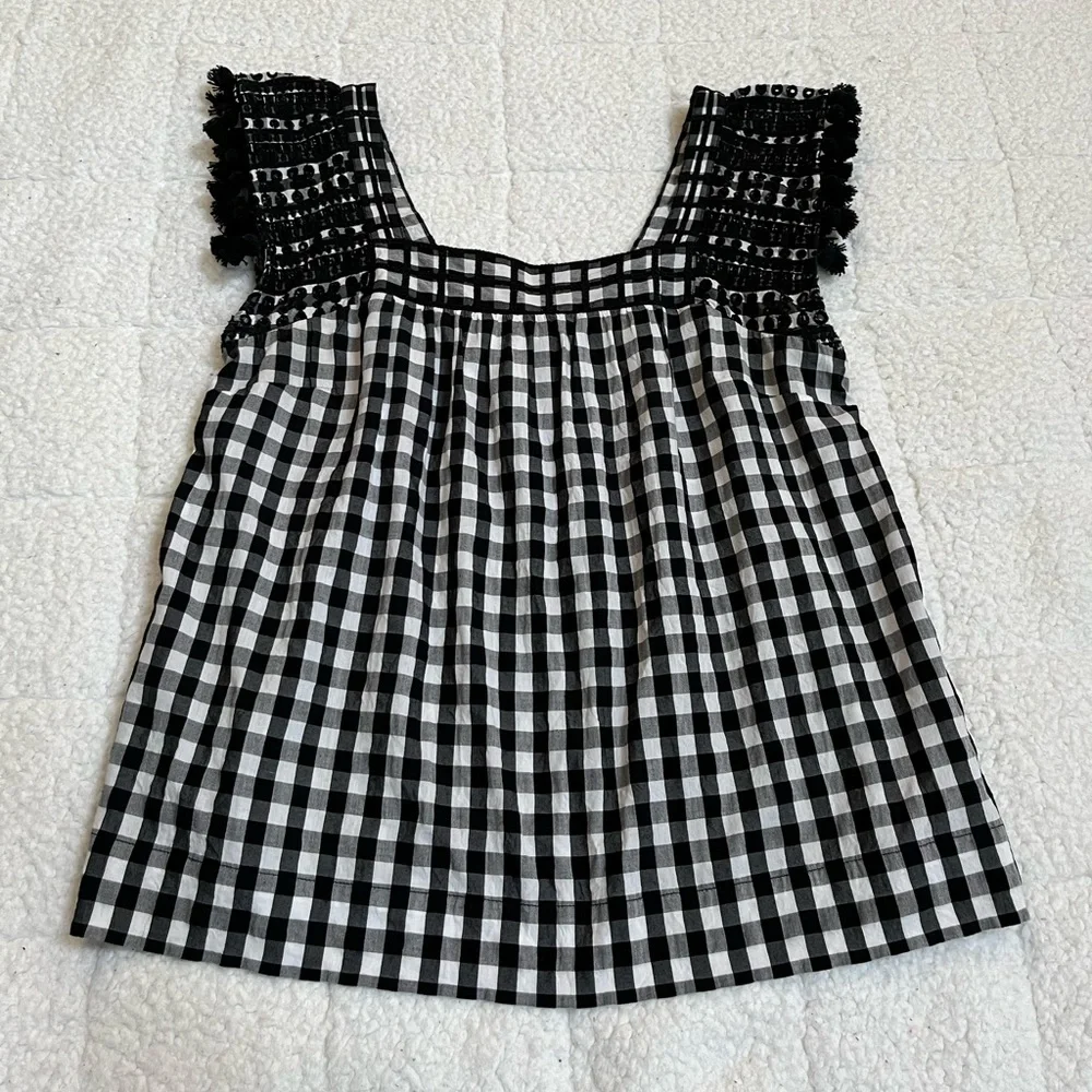 J.Crew gingham check sleeveless top - Picture 6 of 12